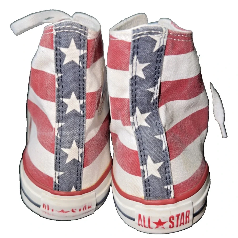 Converse American Flag Chuck Taylor High Tops Men 10 Women 12